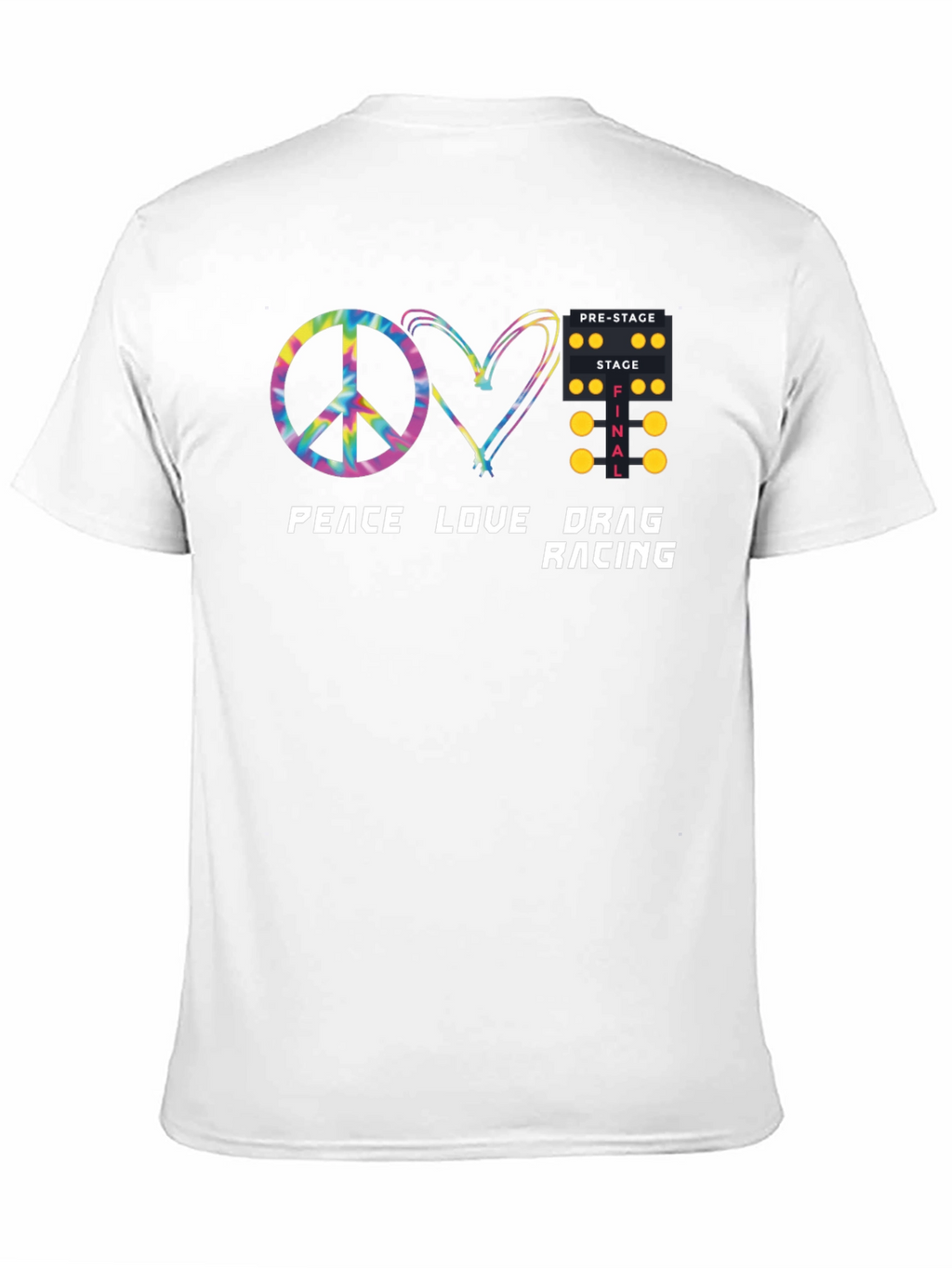 Peace Love Drag Racing T-Shirt - Black