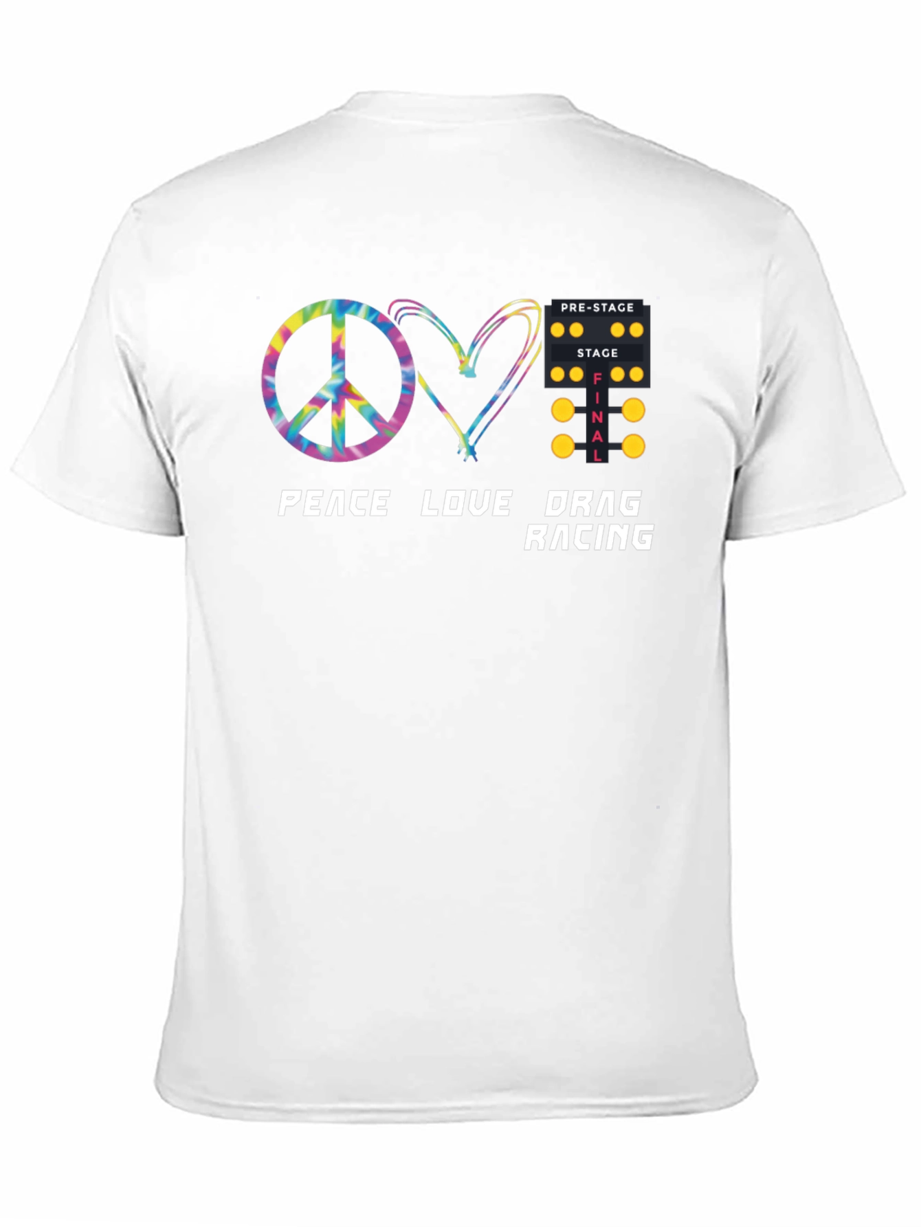 Peace Love Drag Racing T-Shirt - Black