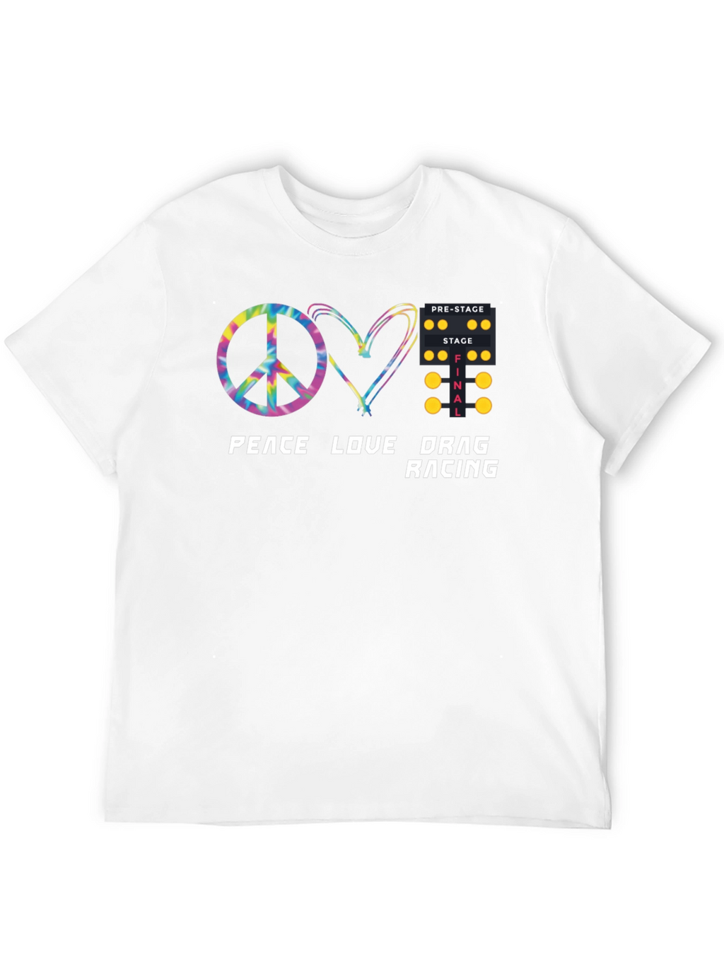Peace Love Drag Racing T-Shirt - Black