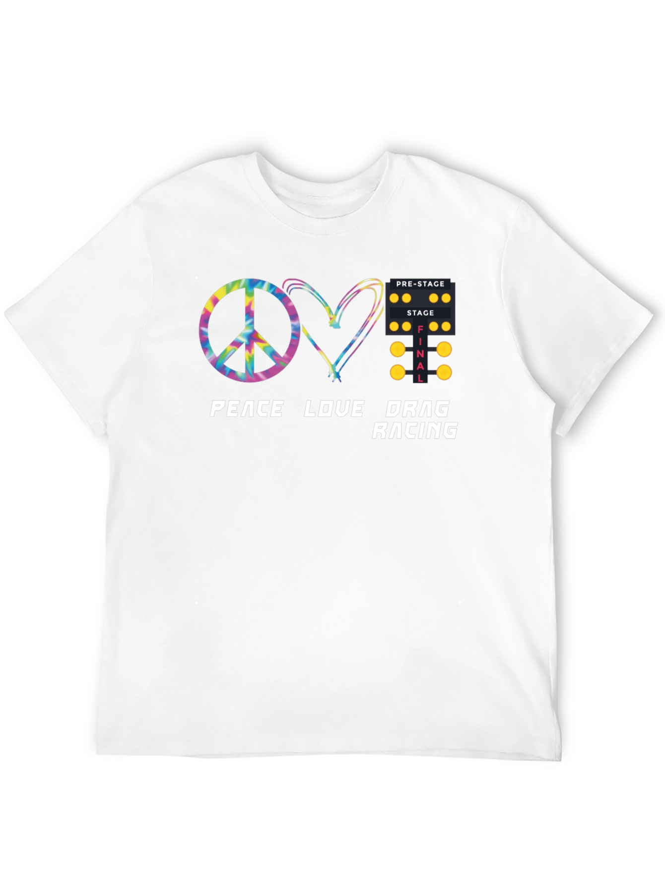 Peace Love Drag Racing T-Shirt - Black