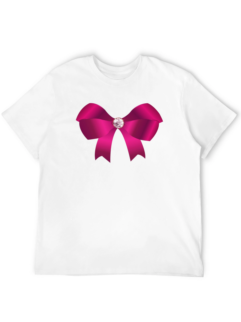 Pink Bow Graphic Tee - Stylish Casual Wear