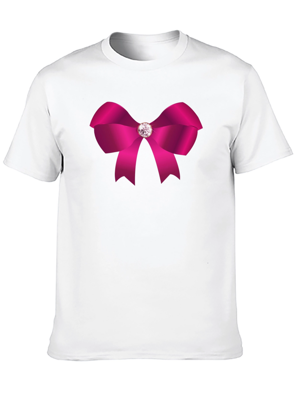Pink Bow Graphic Tee - Stylish Casual Wear