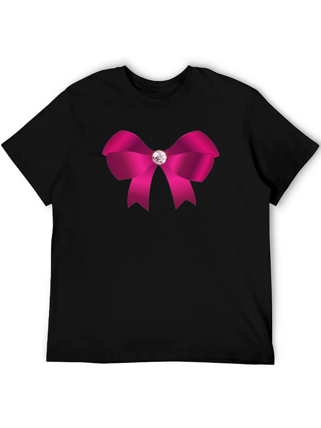 Pink Bow Graphic Tee - Stylish Casual Wear