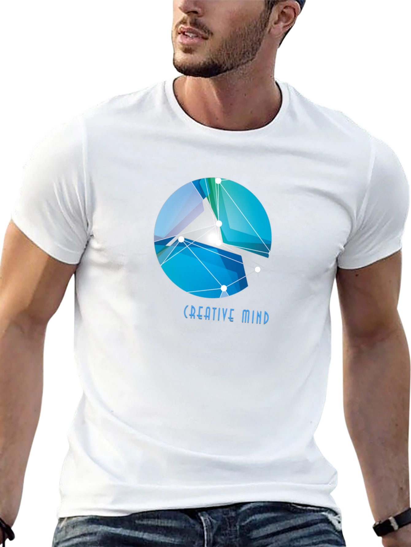Creative Mind Graphic Tee - Abstract Design