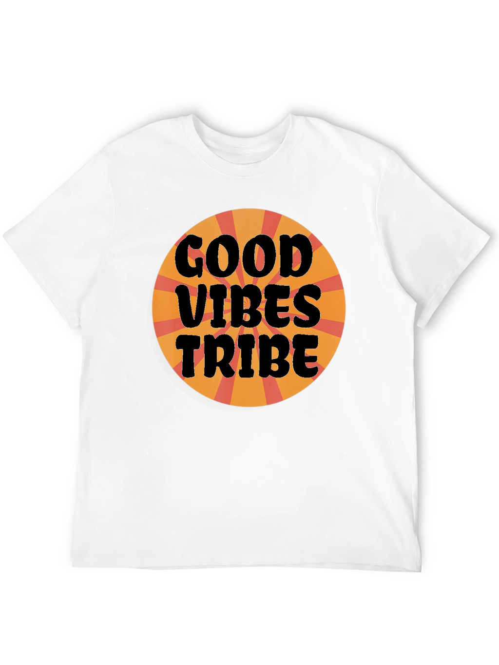 Good Vibes Tribe Graphic Tee - Black Cotton T-Shirt