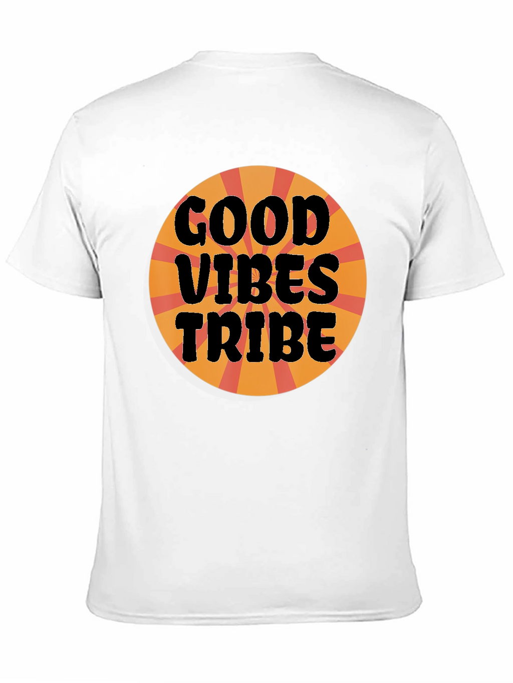 Good Vibes Tribe Graphic Tee - Black Cotton T-Shirt