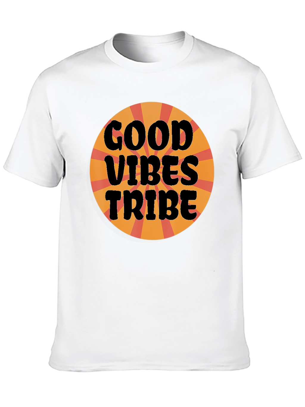 Good Vibes Tribe Graphic Tee - Black Cotton T-Shirt