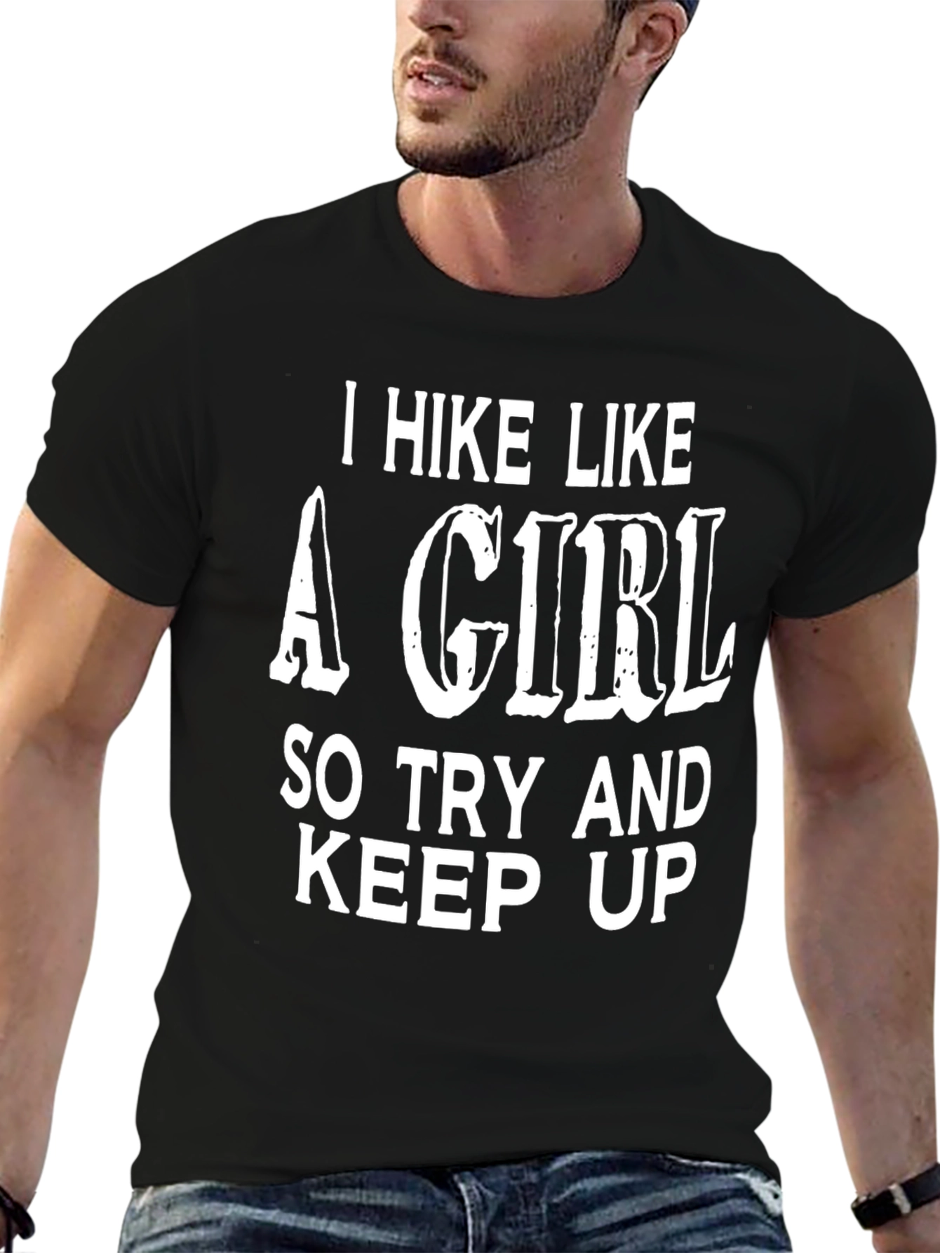 I Hike Like a Girl Black T-Shirt