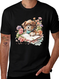 Dog Lover T-Shirt: Bookish Pup with Glasses