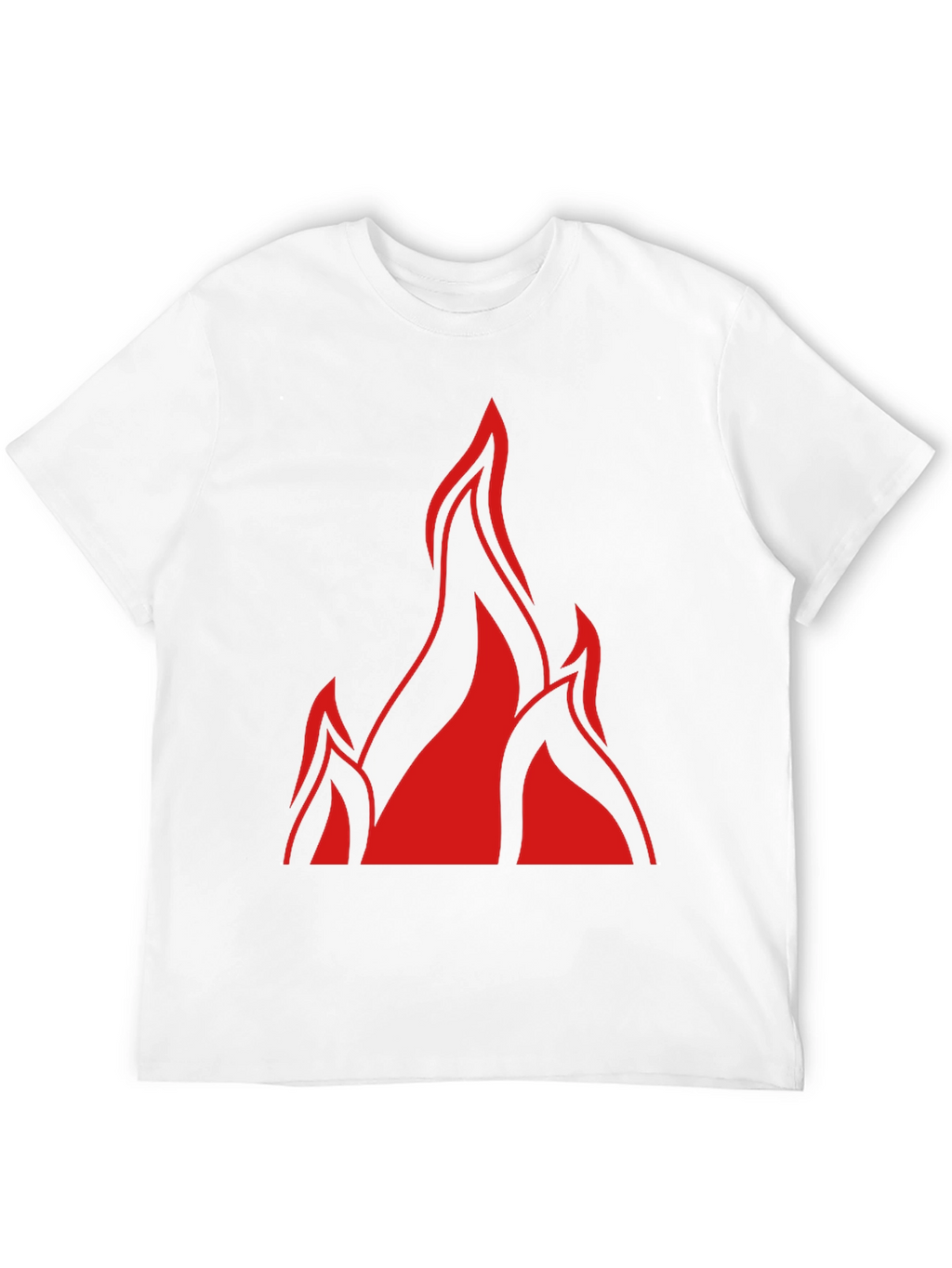 Bold Flame Graphic Black T-Shirt
