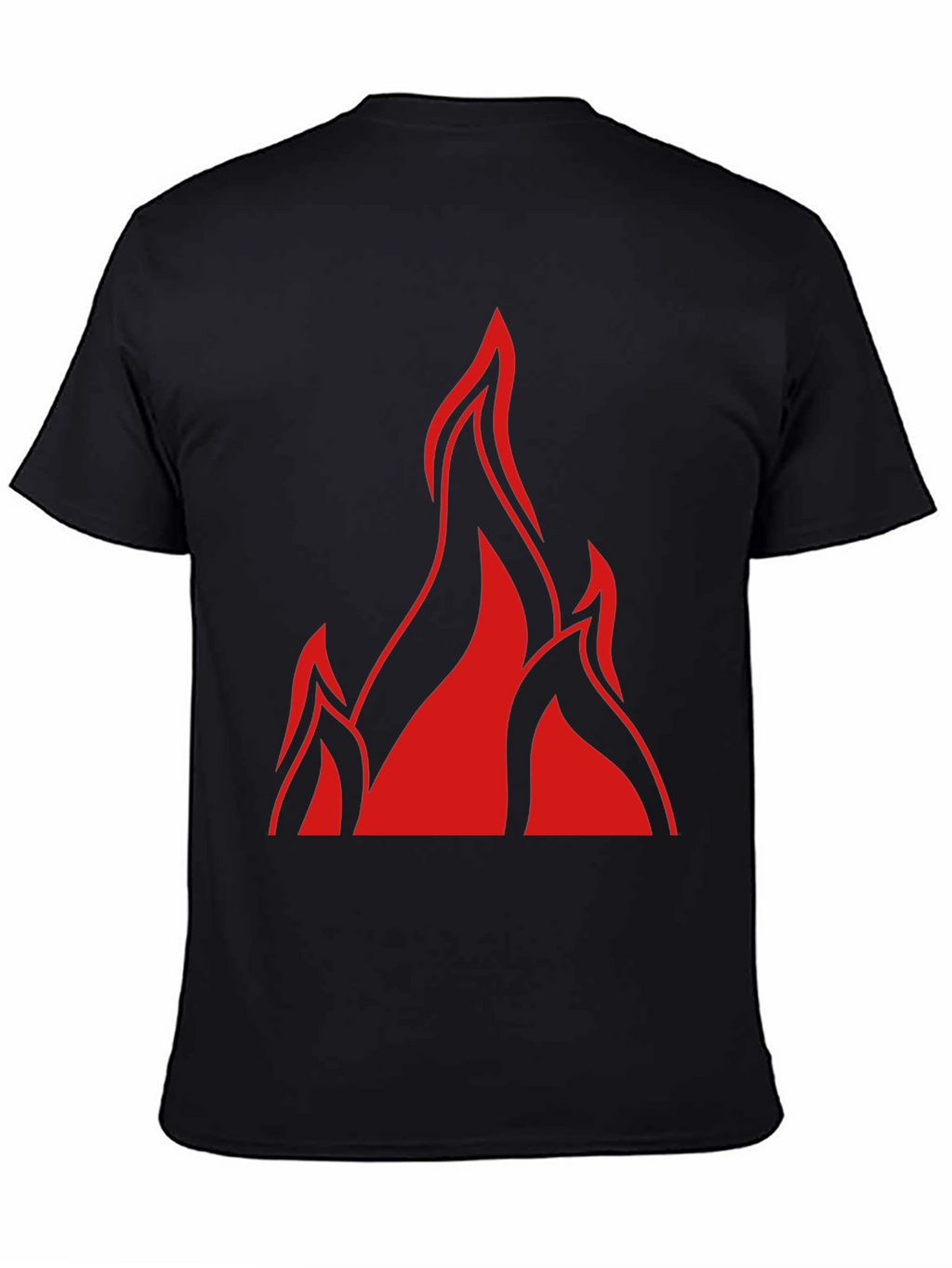 Bold Flame Graphic Black T-Shirt