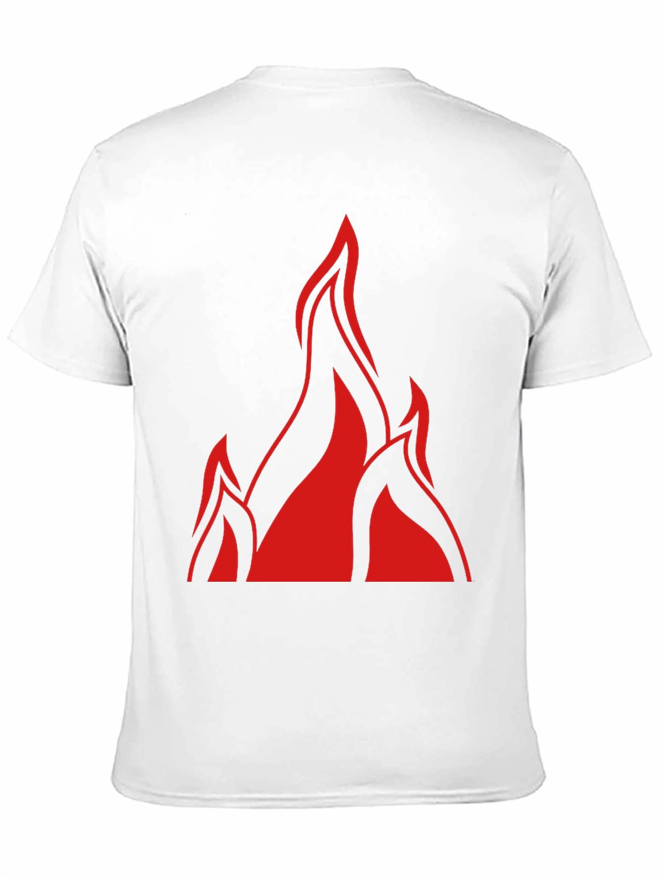 Bold Flame Graphic Black T-Shirt
