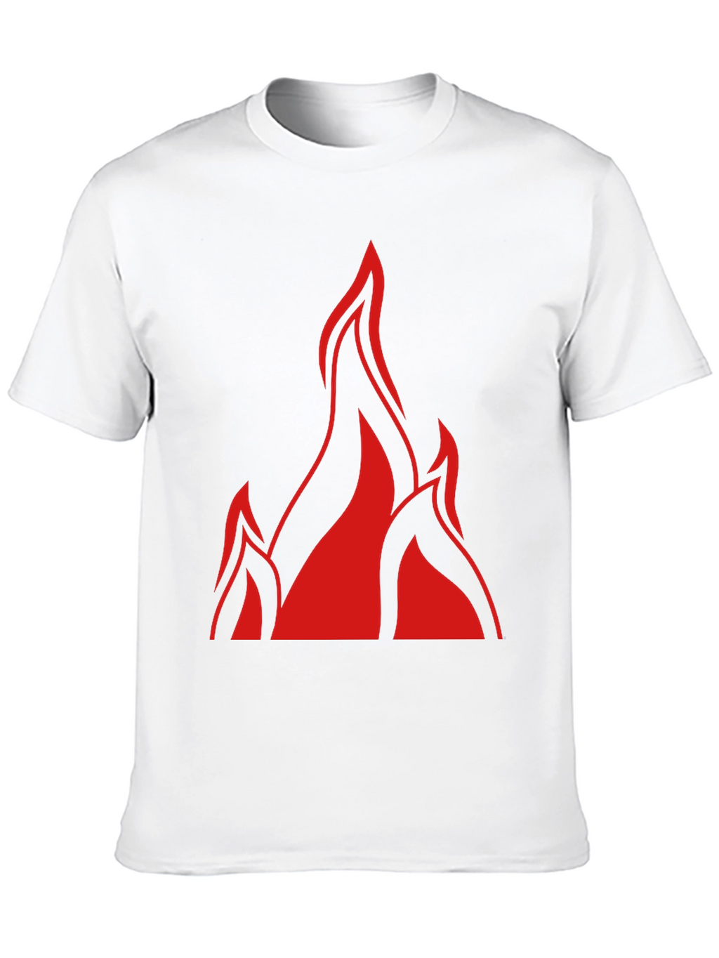 Bold Flame Graphic Black T-Shirt