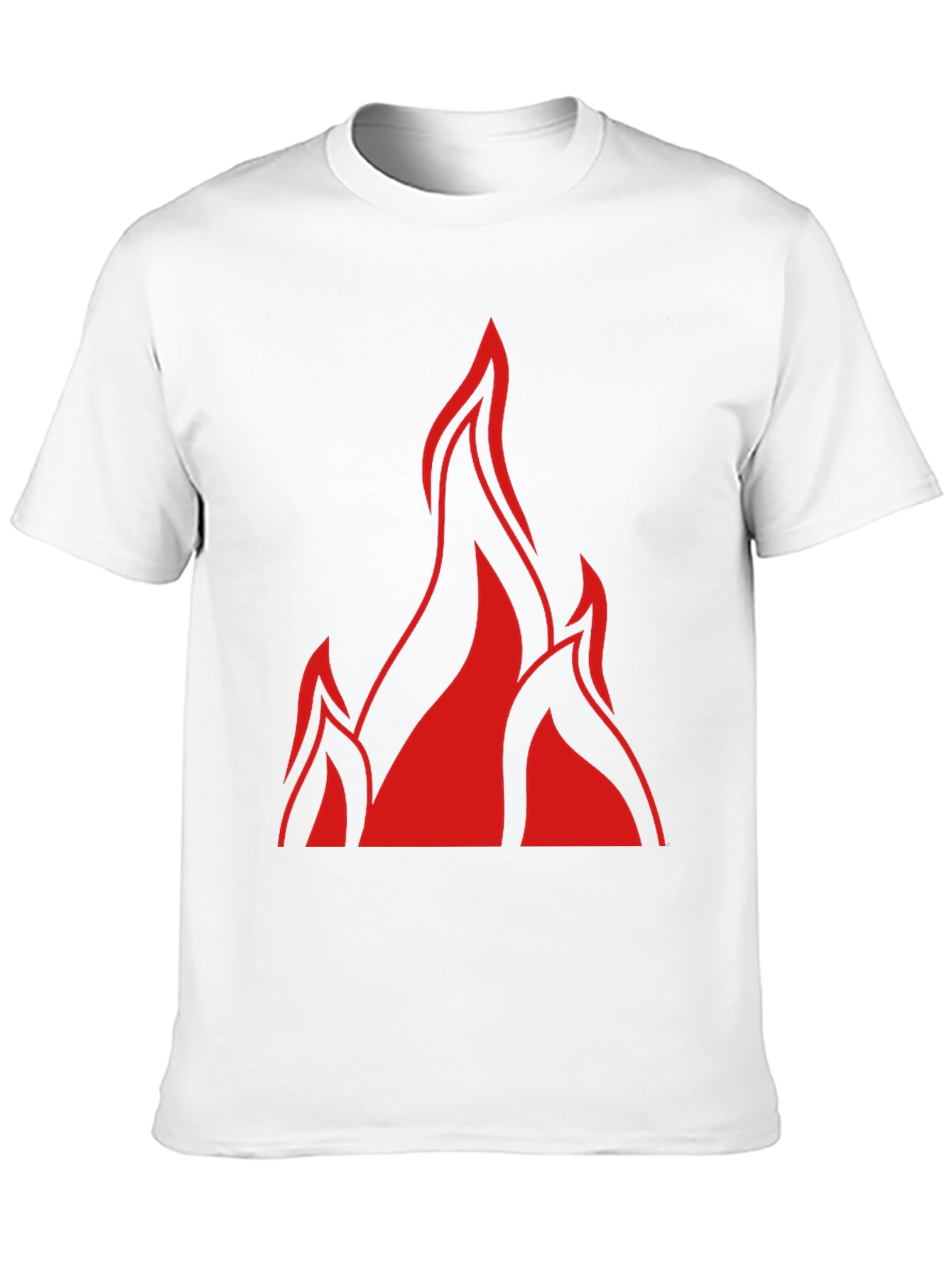 Bold Flame Graphic Black T-Shirt