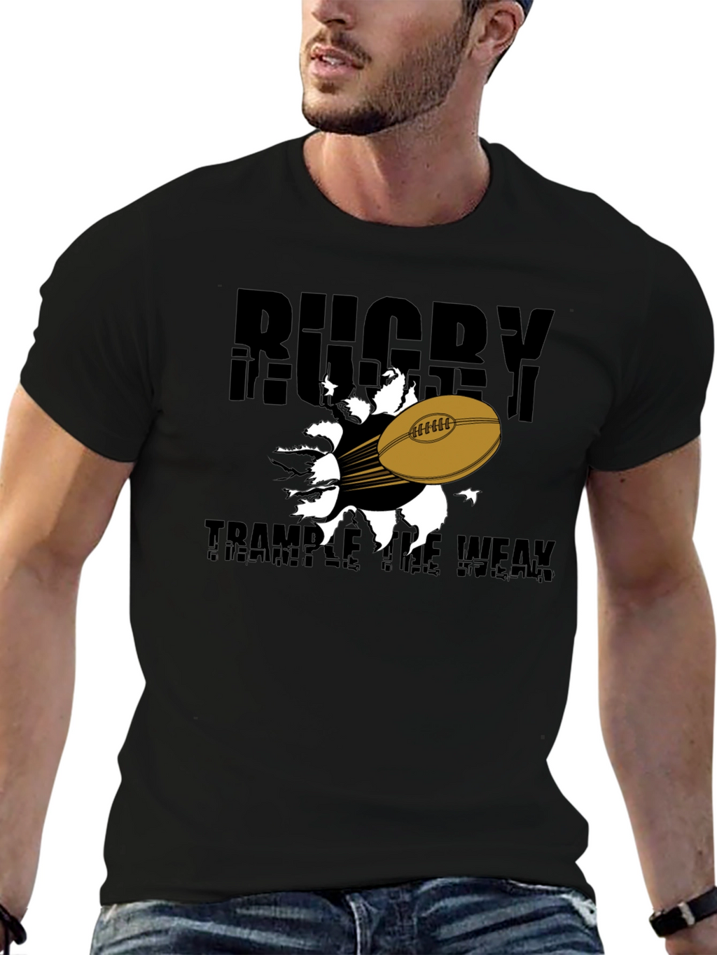 Rugby Trample the Weak Graphic T-Shirt