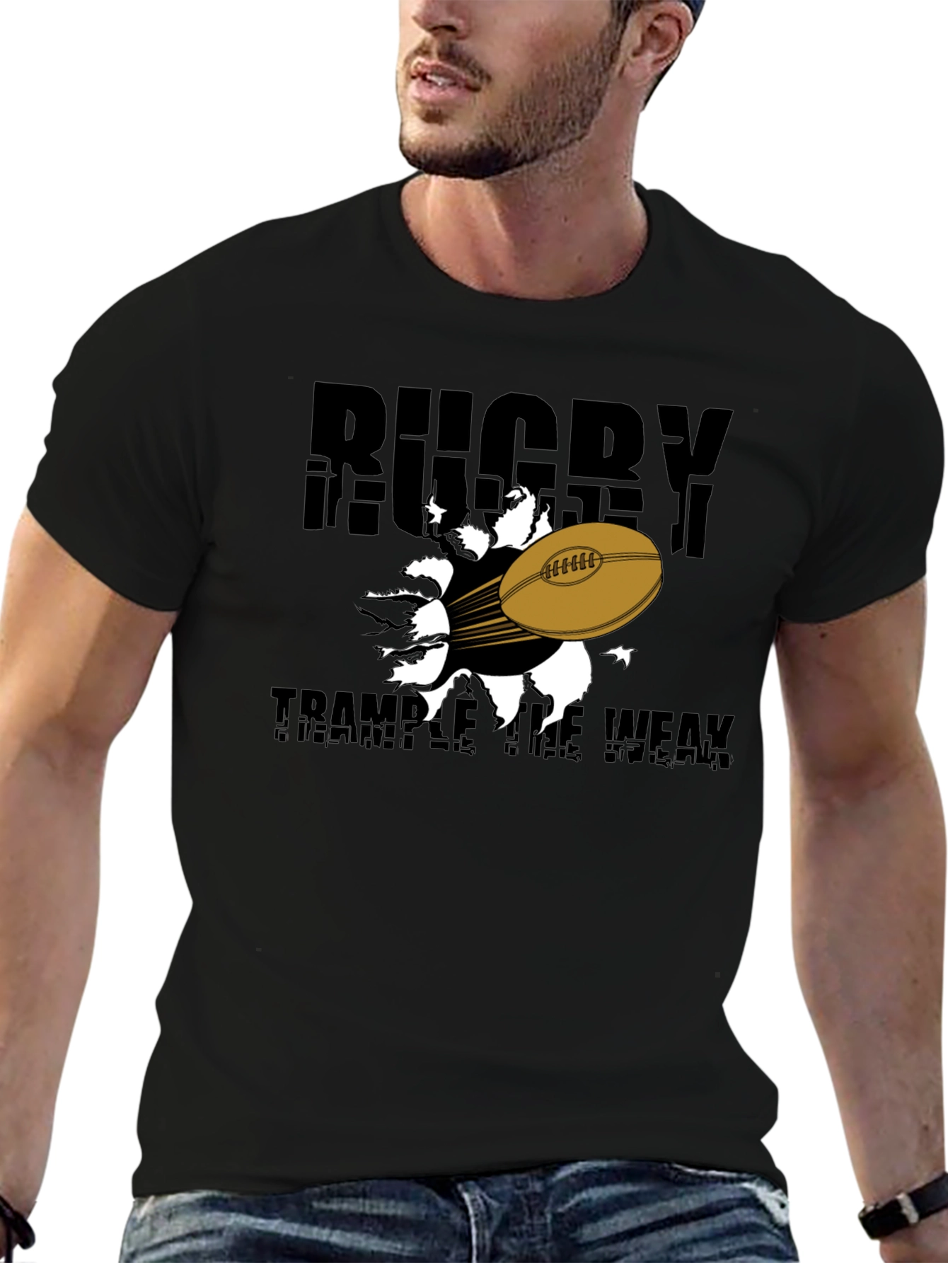 Rugby Trample the Weak Graphic T-Shirt