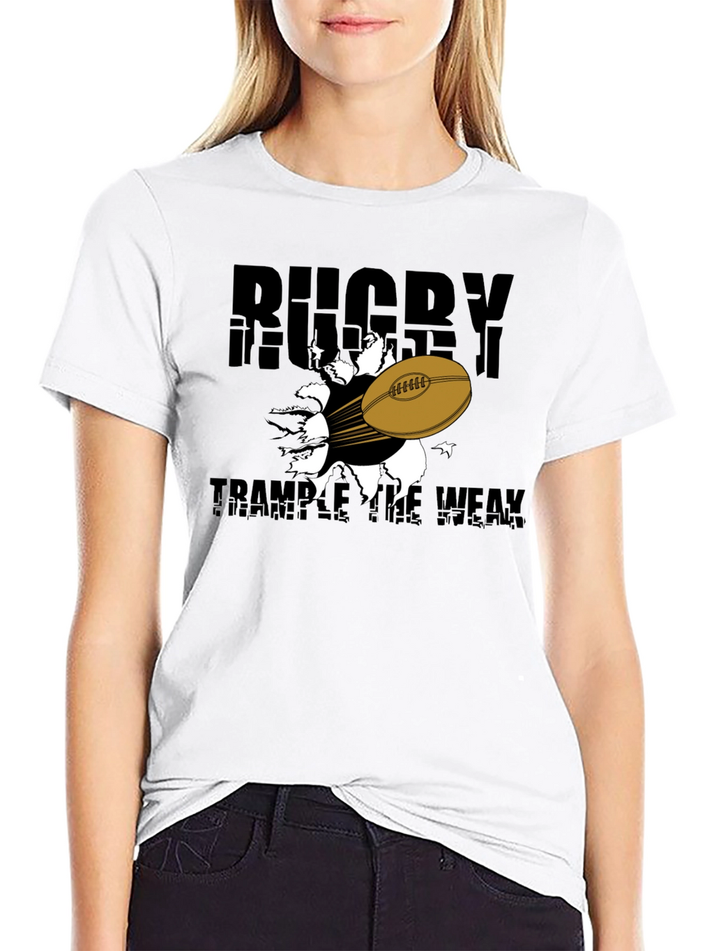 Rugby Trample the Weak Graphic T-Shirt