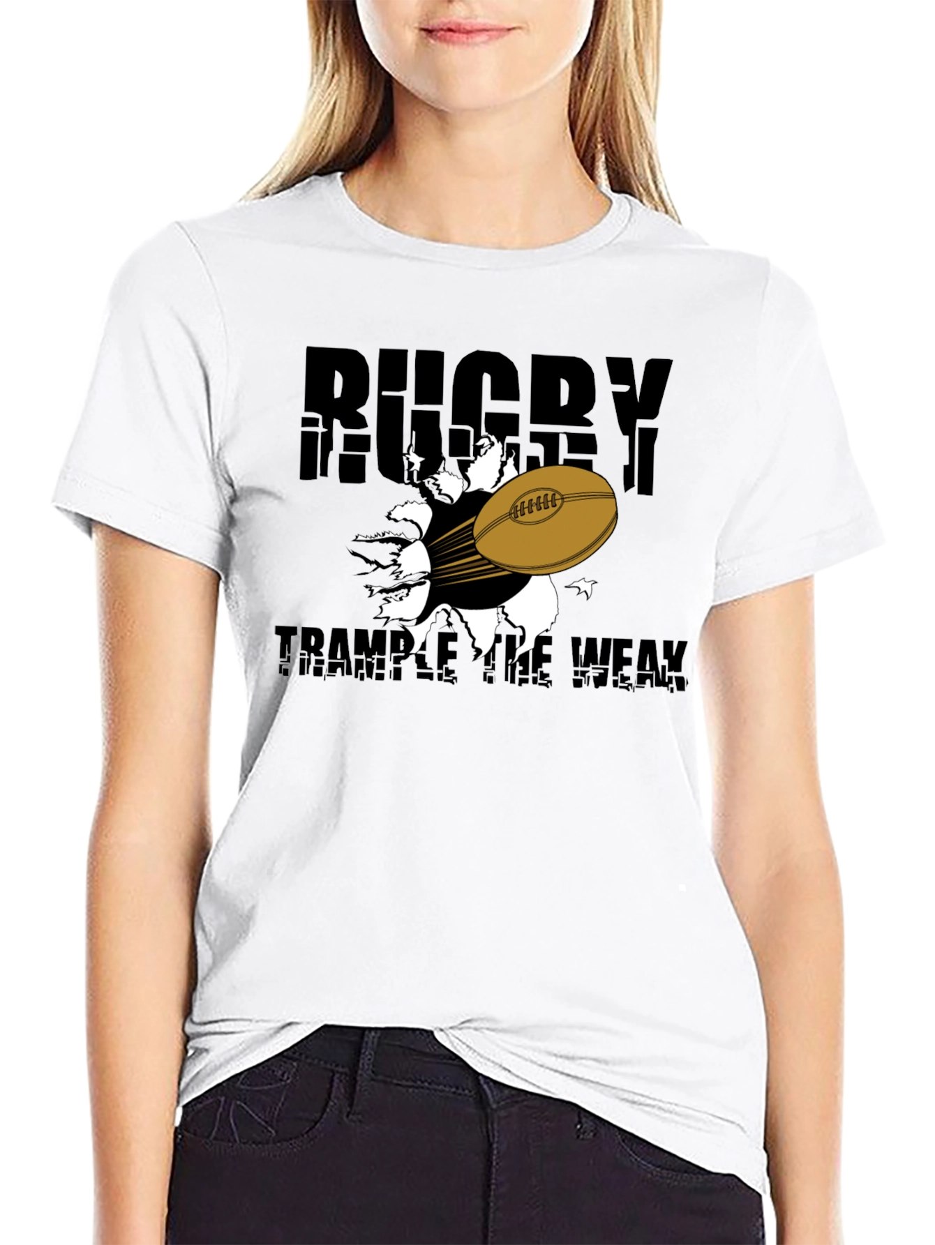 Rugby Trample the Weak Graphic T-Shirt
