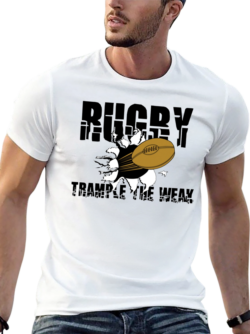 Rugby Trample the Weak Graphic T-Shirt