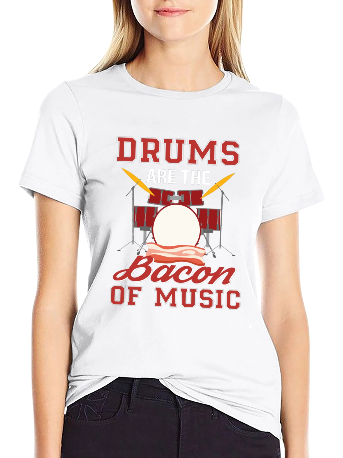 Drums Bacon Music T-Shirt