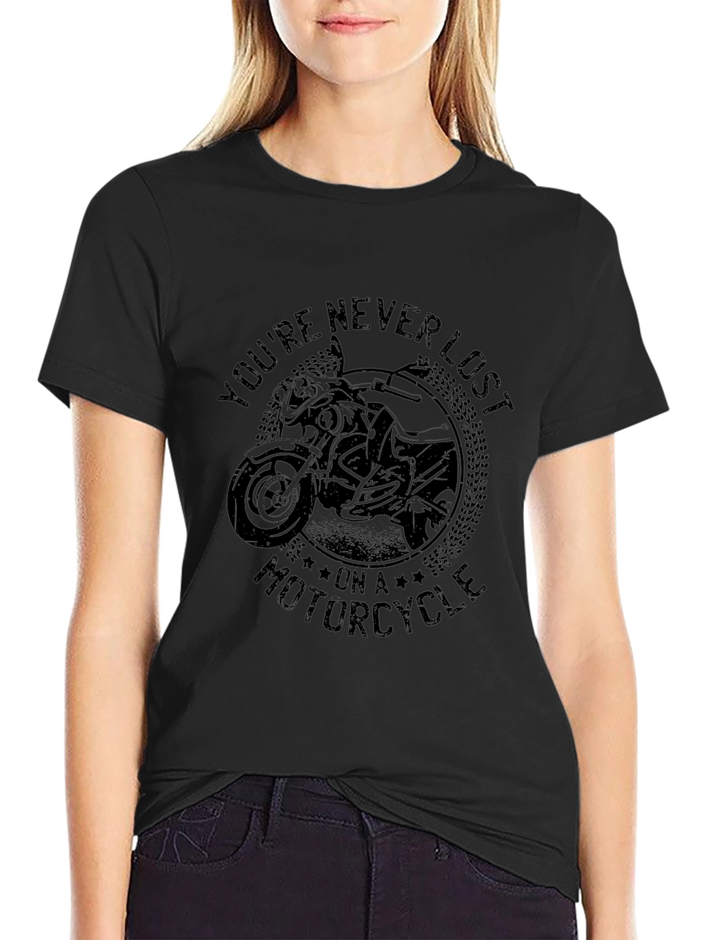 Motorcycle Graphic T-Shirt - Youre Never Lost
