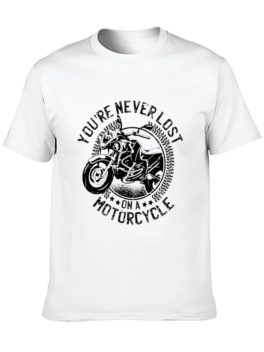 Motorcycle Graphic T-Shirt - Youre Never Lost