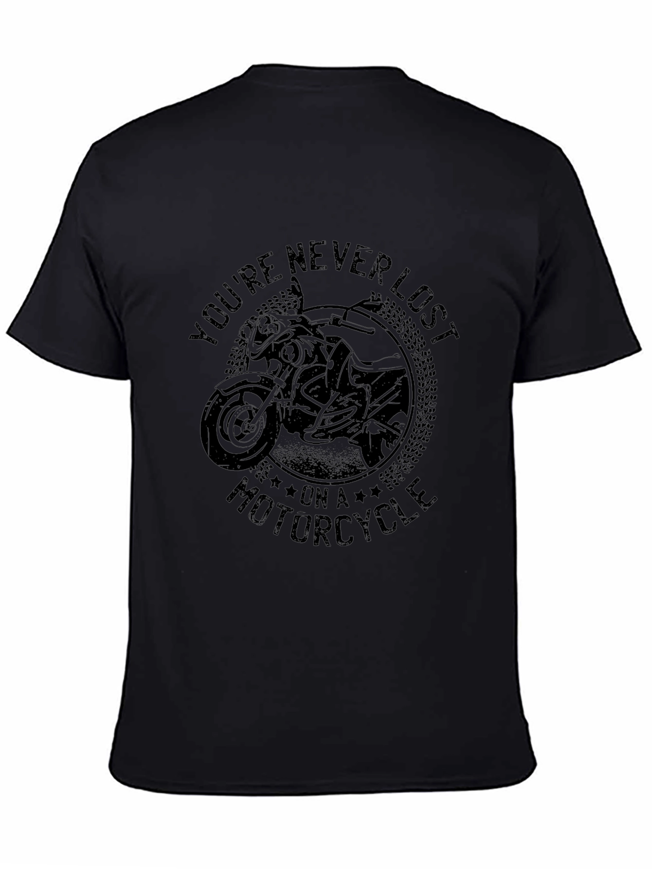 Motorcycle Graphic T-Shirt - Youre Never Lost