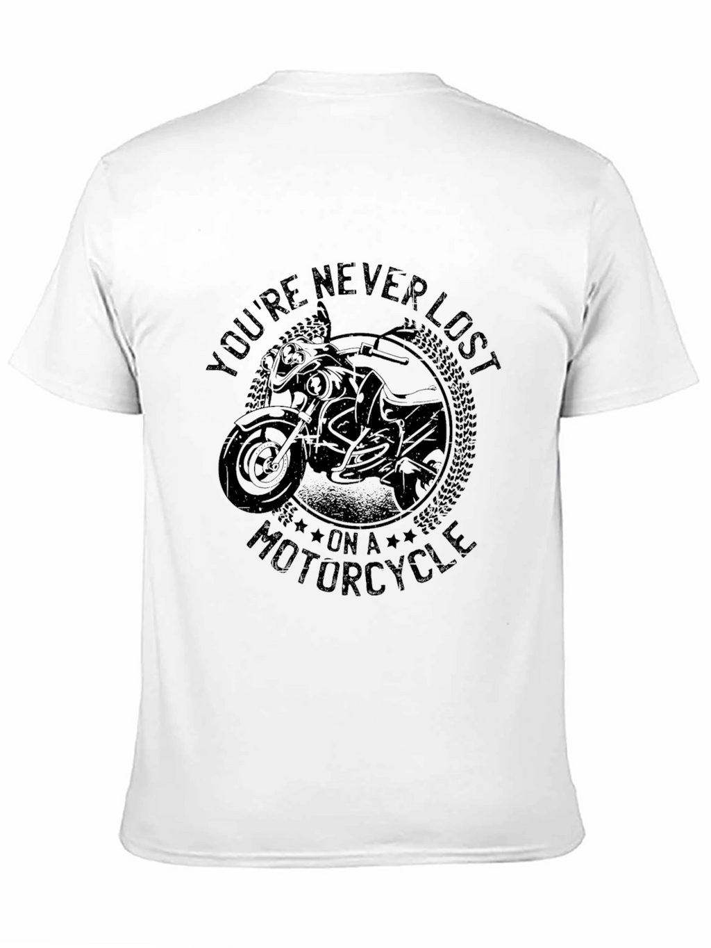 Motorcycle Graphic T-Shirt - Youre Never Lost