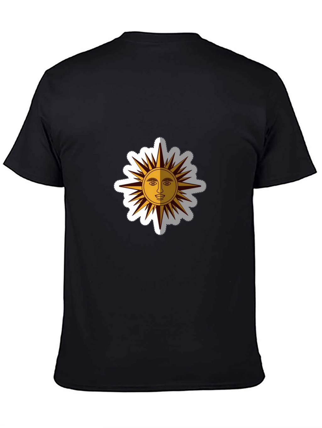 Graphic Sun Tee - Black Cotton Blend