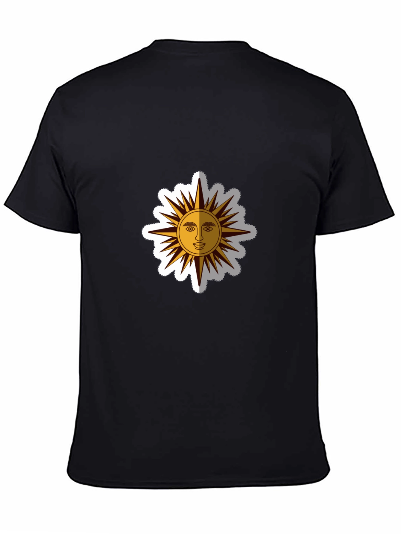 Graphic Sun Tee - Black Cotton Blend