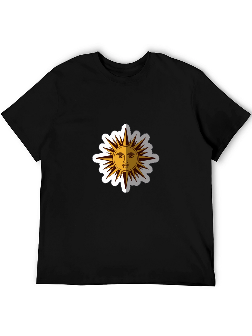 Graphic Sun Tee - Black Cotton Blend