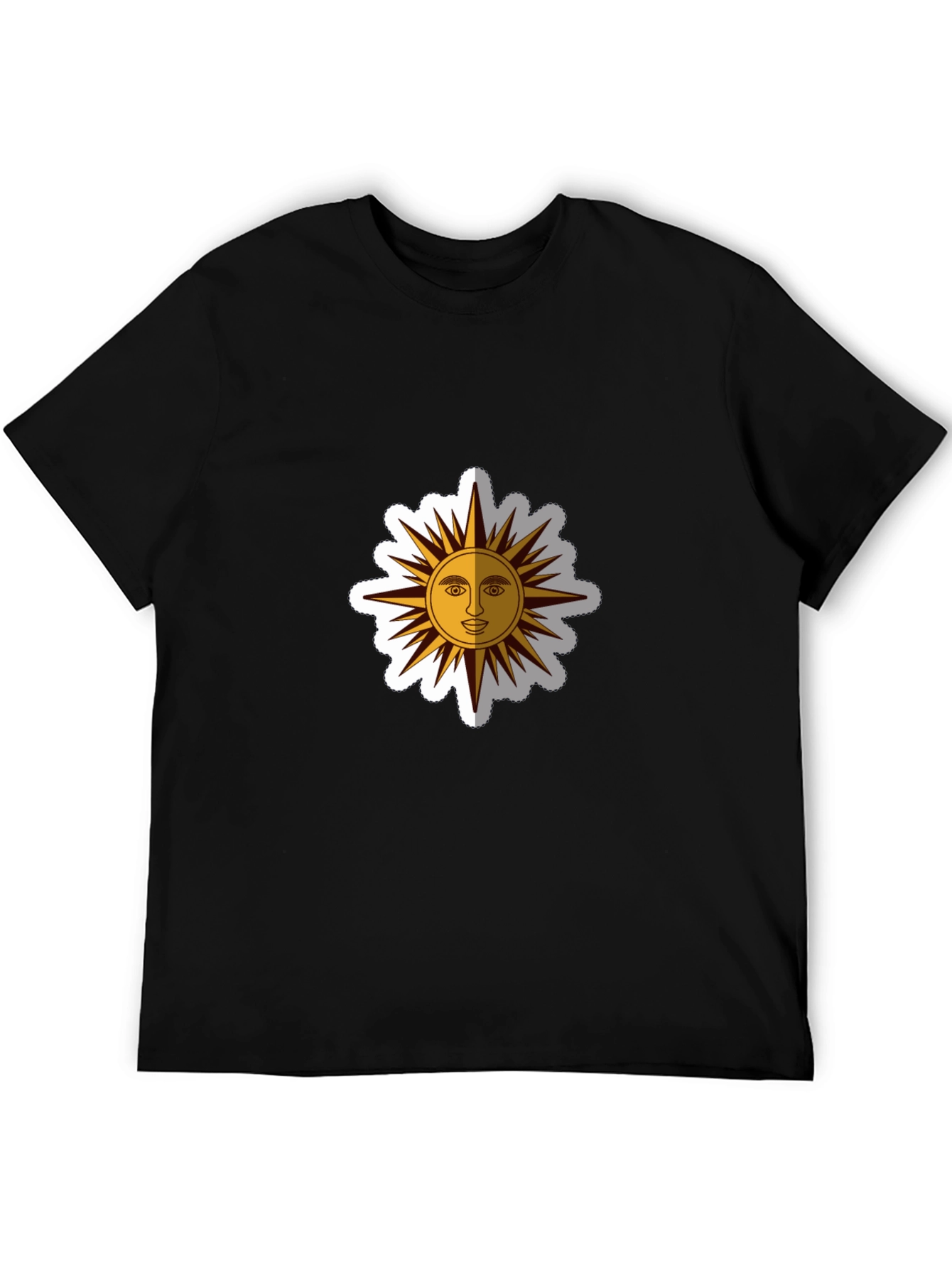 Graphic Sun Tee - Black Cotton Blend