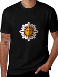 Graphic Sun Tee - Black Cotton Blend