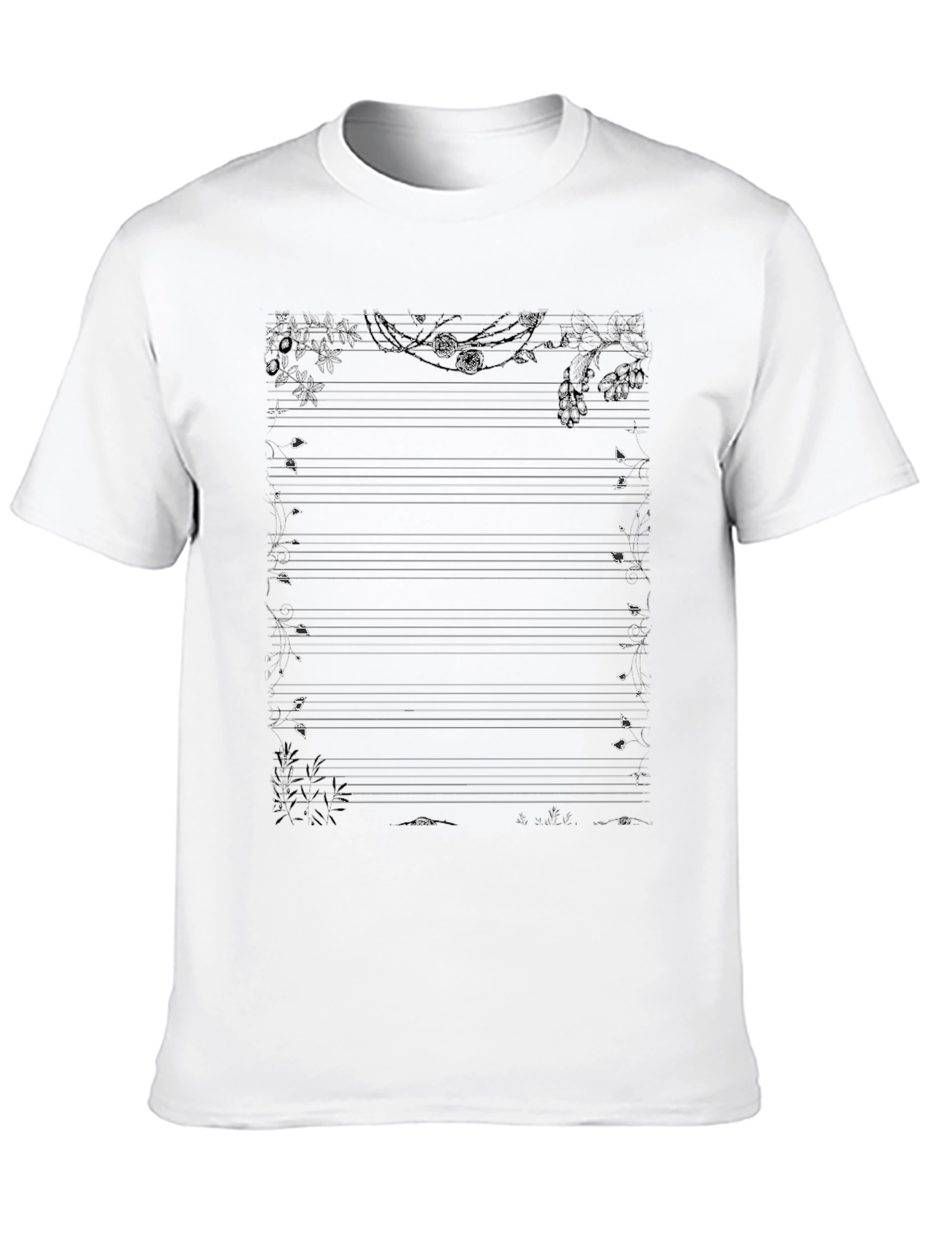 Musical Note T-Shirt - Black Cotton Tee