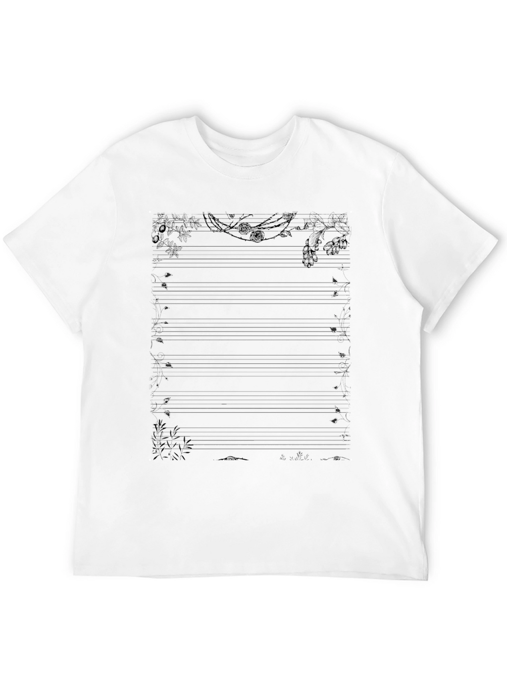 Musical Note T-Shirt - Black Cotton Tee