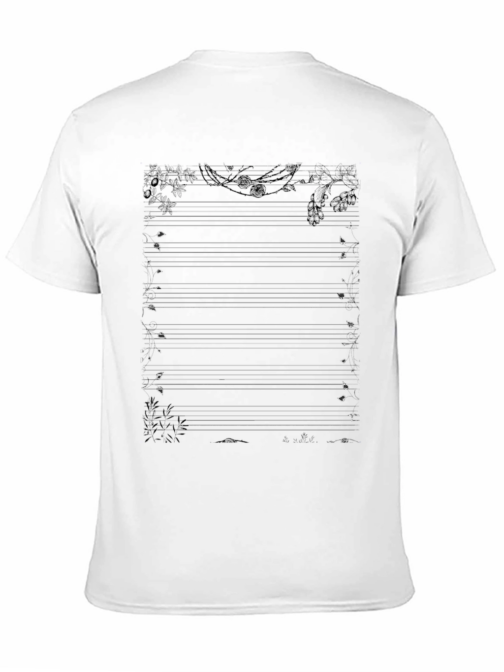 Musical Note T-Shirt - Black Cotton Tee