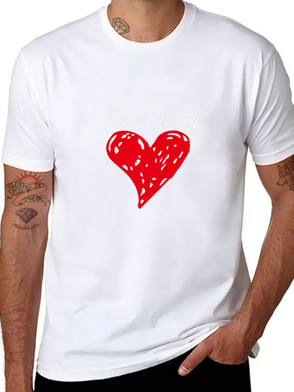 She Stole My Heart Mens T-Shirt - Black
