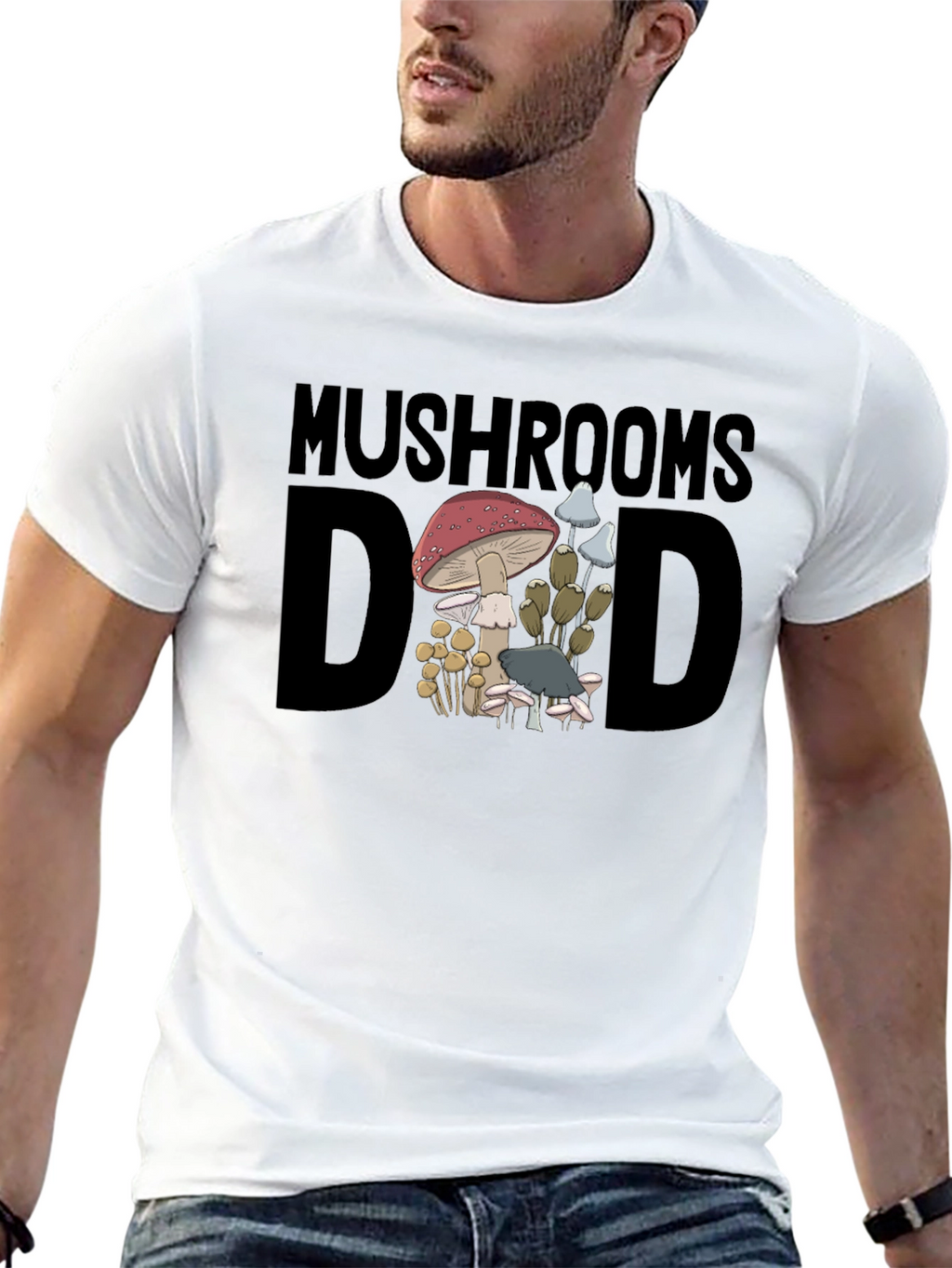 Mushroom Dad Graphic T-Shirt