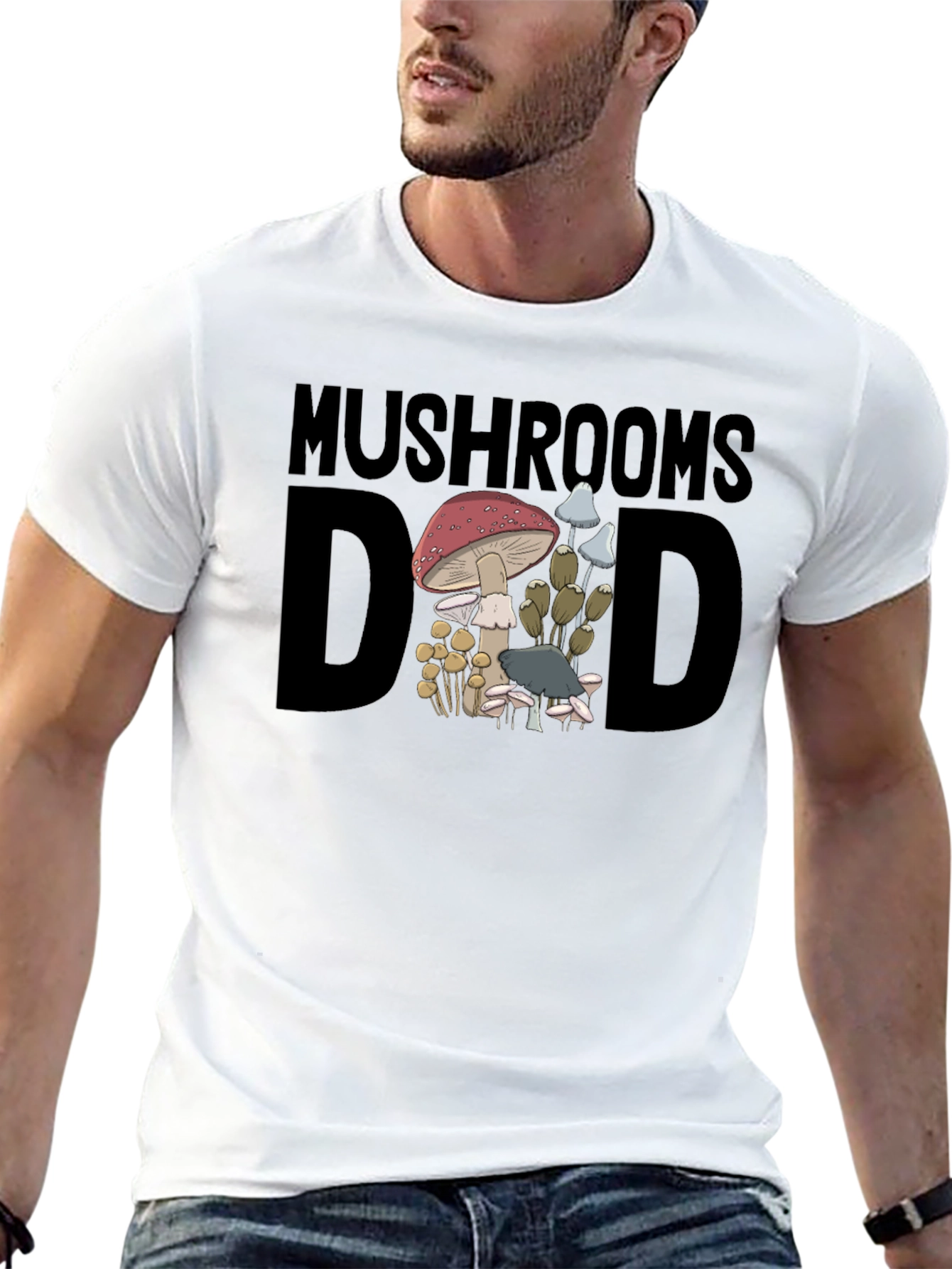 Mushroom Dad Graphic T-Shirt