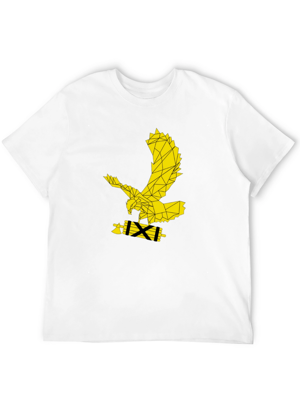 Geometric Eagle Graphic Black T-Shirt