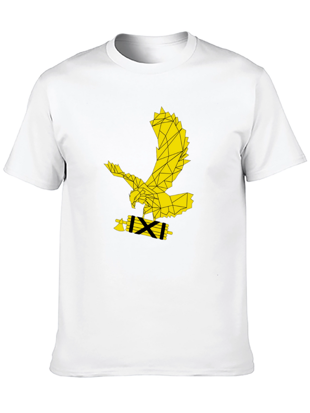 Geometric Eagle Graphic Black T-Shirt