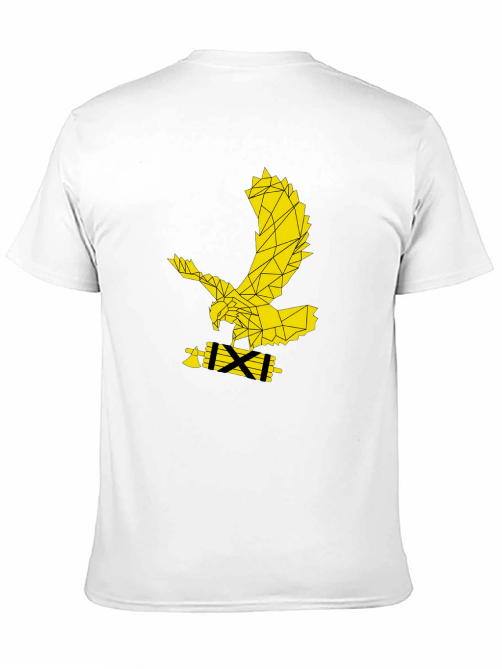 Geometric Eagle Graphic Black T-Shirt