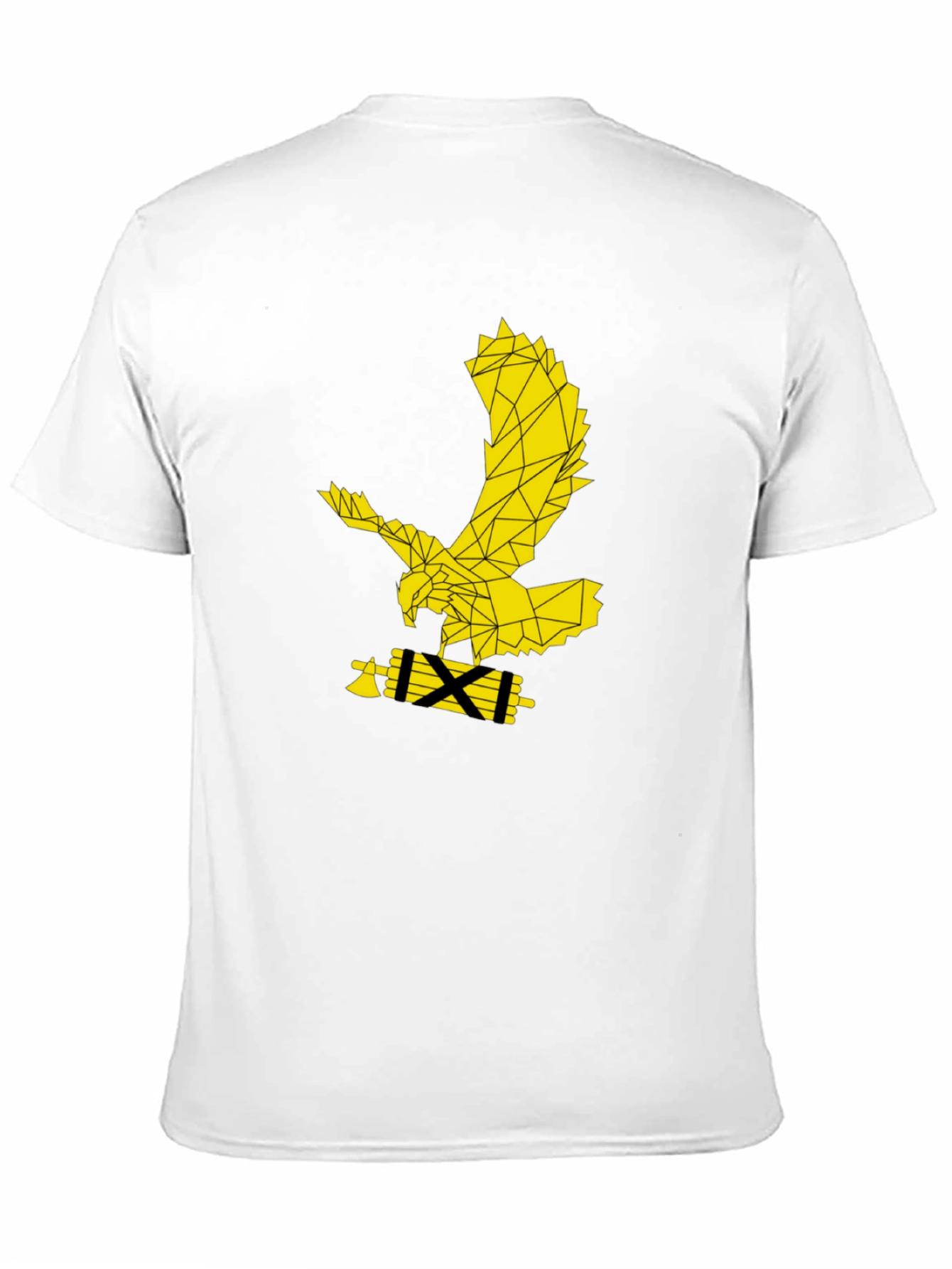 Geometric Eagle Graphic Black T-Shirt