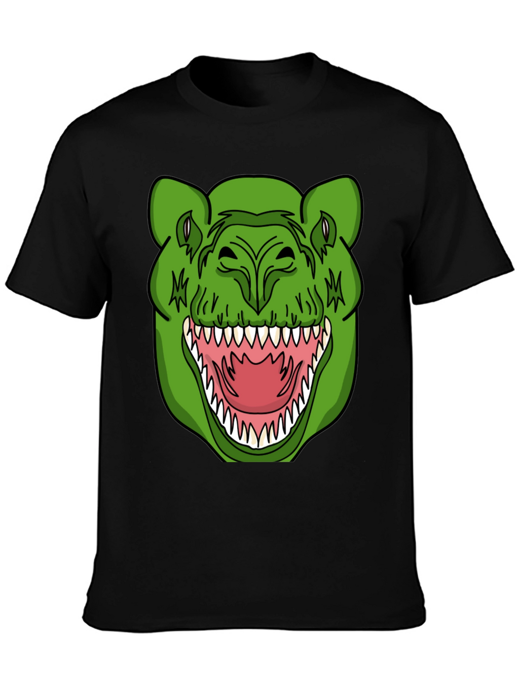Dinosaur Graphic T-Shirt - Black Crew Neck Tee