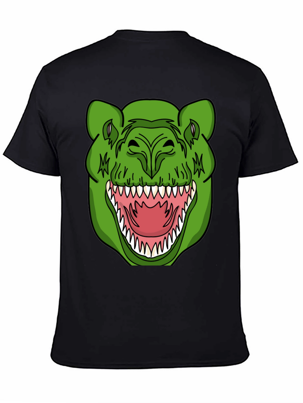 Dinosaur Graphic T-Shirt - Black Crew Neck Tee