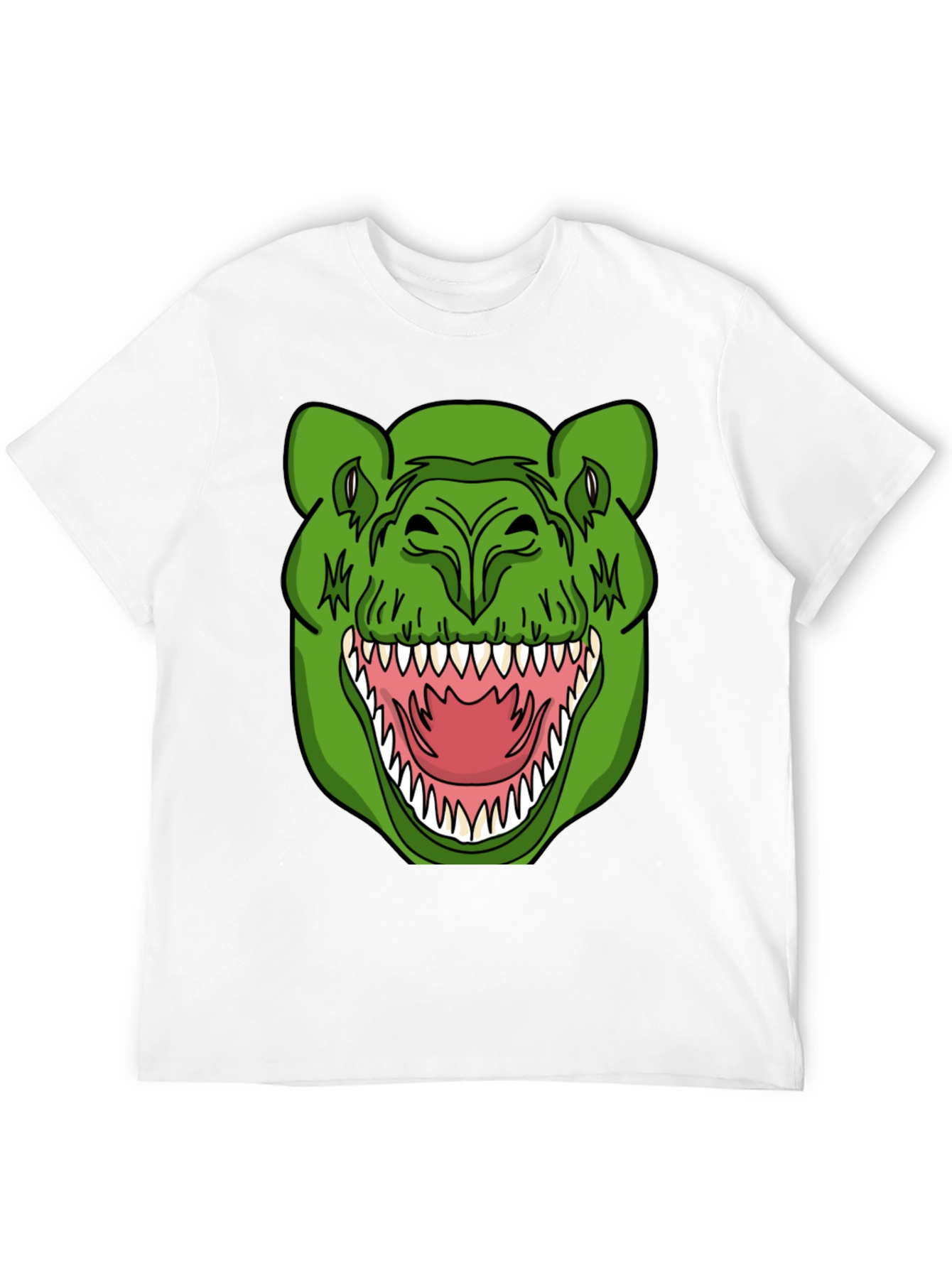 Dinosaur Graphic T-Shirt - Black Crew Neck Tee