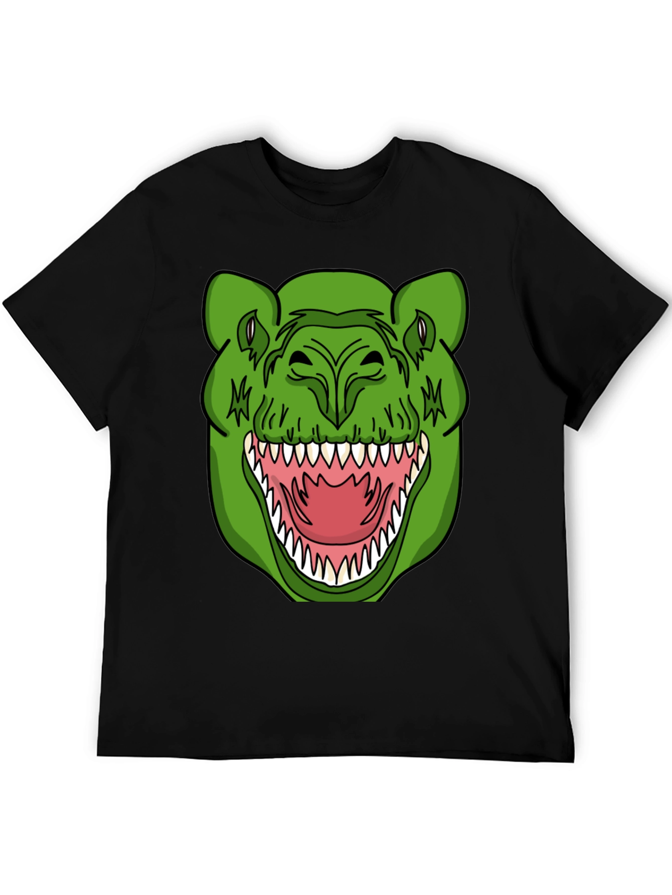 Dinosaur Graphic T-Shirt - Black Crew Neck Tee