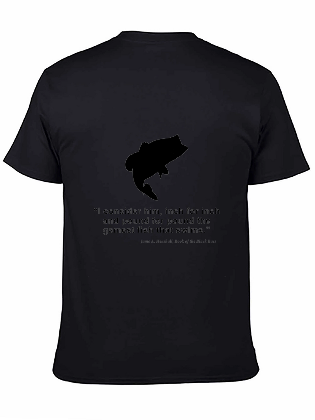 Bass Fishing Quote Graphic Tee - Black