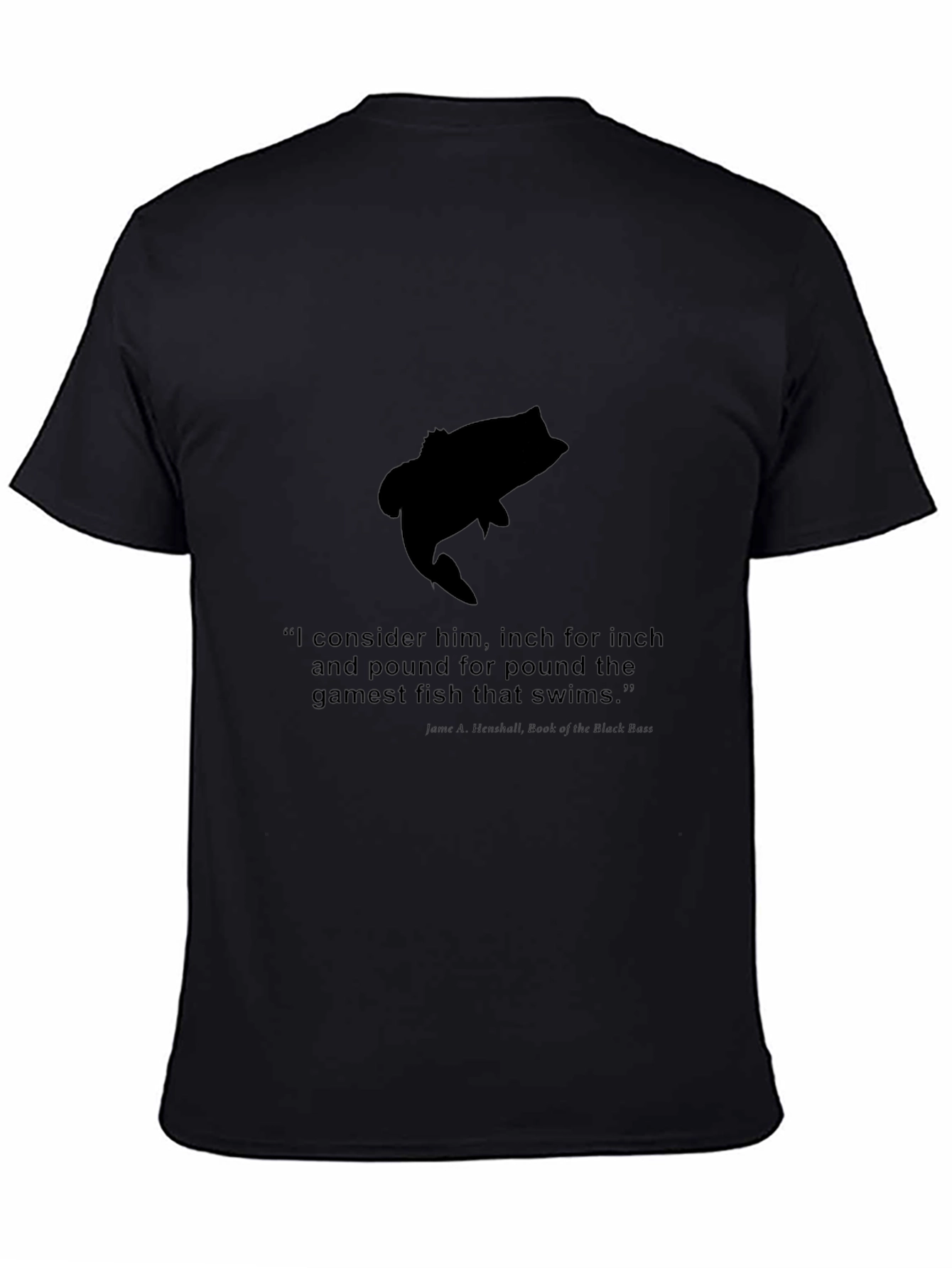 Bass Fishing Quote Graphic Tee - Black