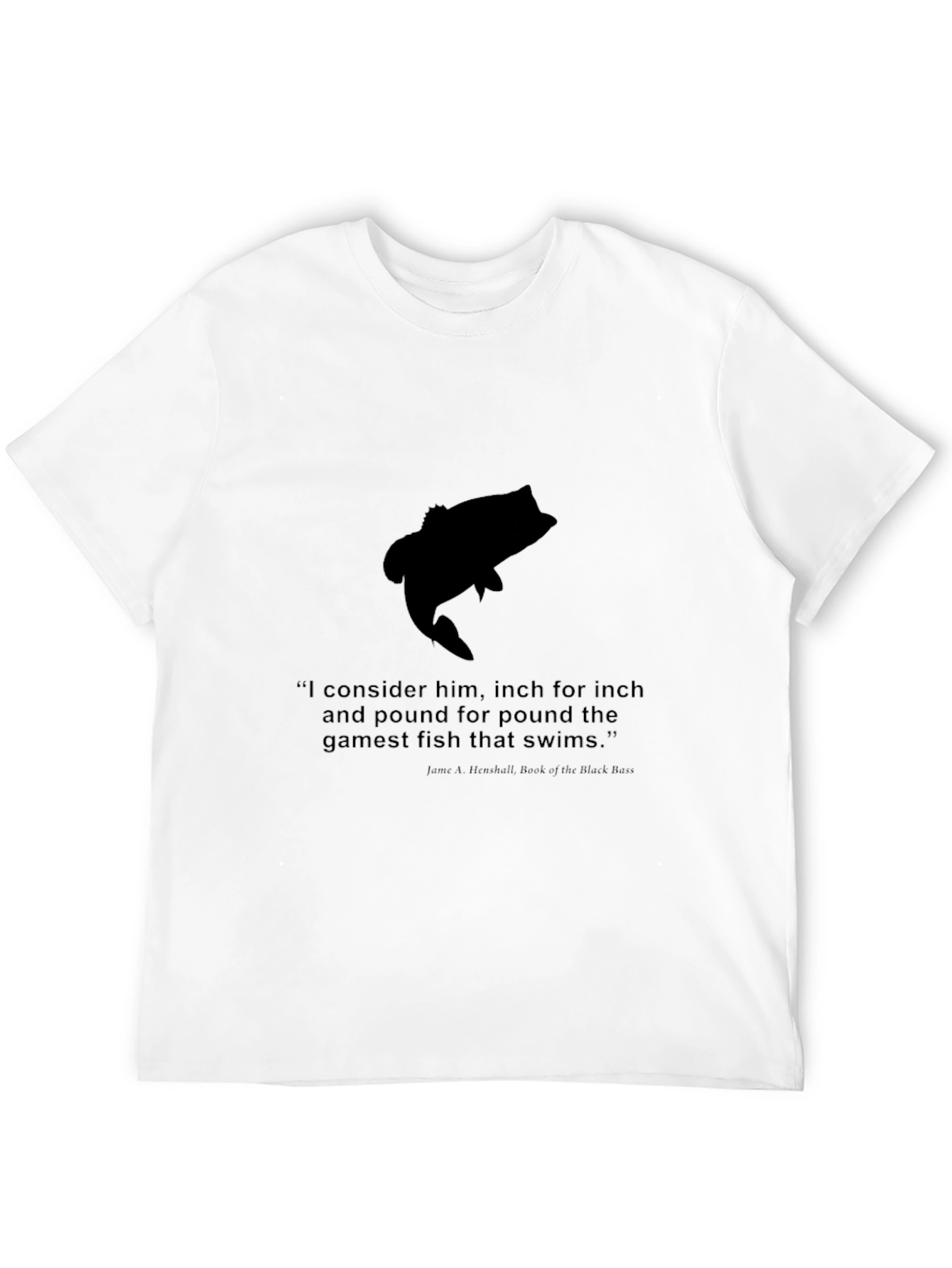 Bass Fishing Quote Graphic Tee - Black